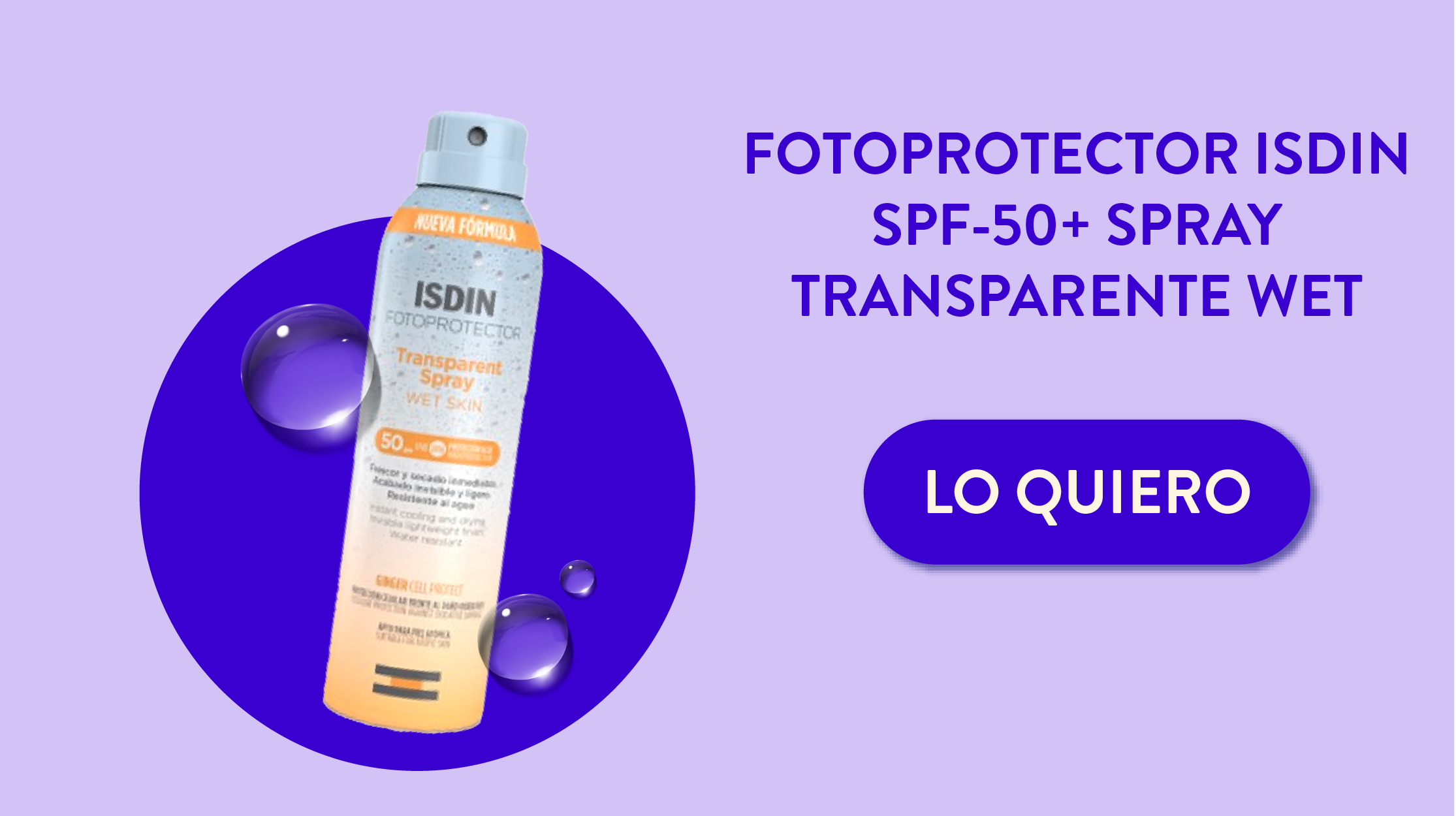 Fotoprotector ISDIN SPF-50 + SPRAY Transparente Wet